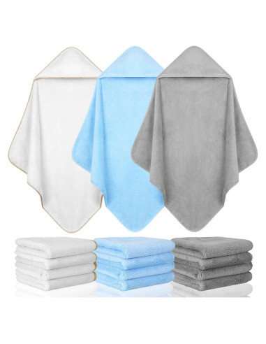 Conjunto de Toallas de Baño con Capucha Moukeren 15 Pcs