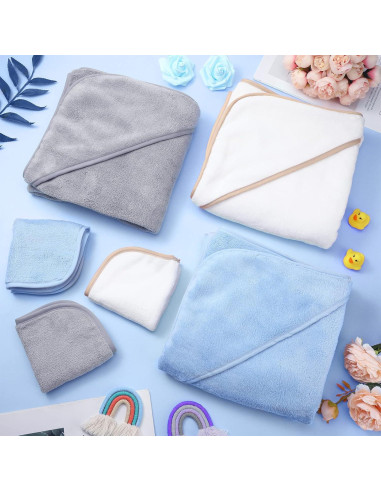 Conjunto de Toallas de Baño con Capucha Moukeren 15 Pcs
