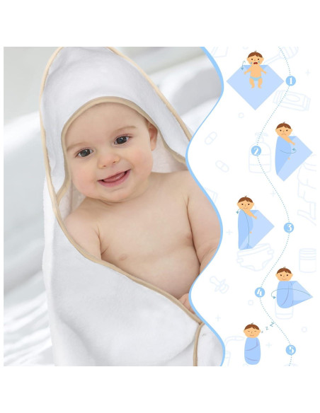 Conjunto de Toallas de Baño con Capucha Moukeren 15 Pcs