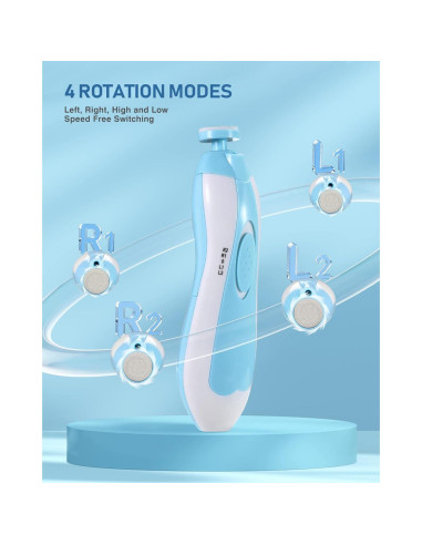 Cortauñas Eléctrico NECOTT 20 en 1 para Bebés y Adultos