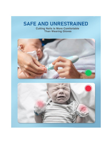 Cortauñas Eléctrico NECOTT 20 en 1 para Bebés y Adultos