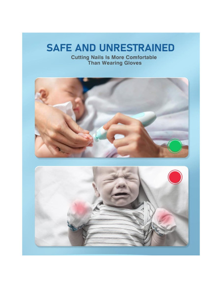 Cortauñas Eléctrico NECOTT 20 en 1 para Bebés y Adultos