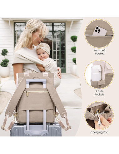 Mochila de Pañales LoveVook 15.6" Impermeable con Manta