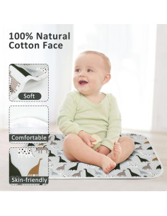 Alfombrilla para Cambiar Pañales Dinosaurio Bonito 54.9x80cm 2