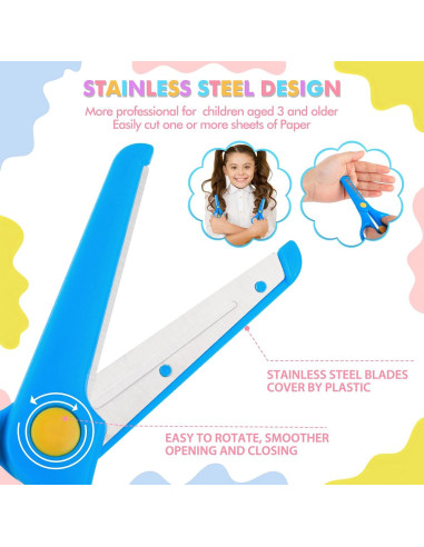 Set de Tijeras de Seguridad UCEC para Niños - 104 Piezas