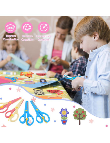 Set de Tijeras de Seguridad UCEC para Niños - 104 Piezas