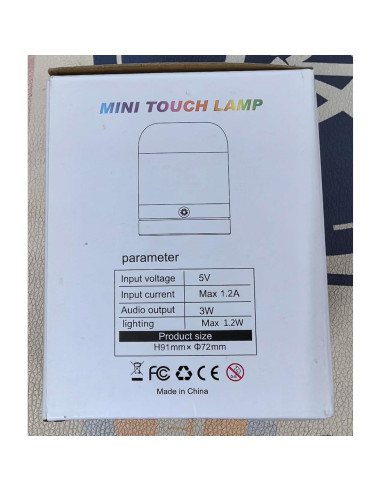 Luz Nocturna LED ELITUN RGB Táctil 13 Colores Regulable