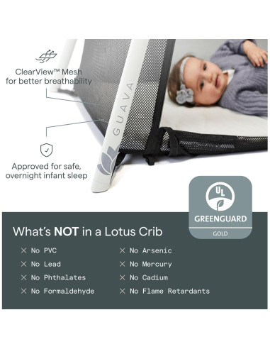 Cuna de Viaje Guava Family Lotus Plegable para Bebés 0-3 Años