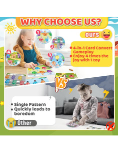 Juguete de Actividades 4 en 1 UIIOPJIOM para Niños 3-5 Años 2