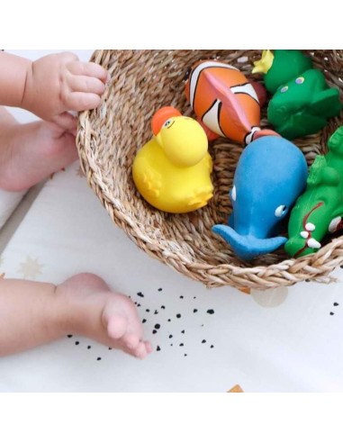 Pato Chirriante Lanco 100% Caucho Natural Ecológico 8cm