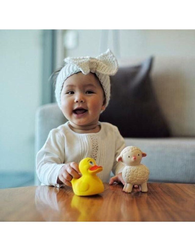 Pato Chirriante Lanco 100% Caucho Natural Ecológico 8cm