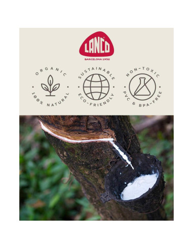 Pato Chirriante Lanco 100% Caucho Natural Ecológico 8cm