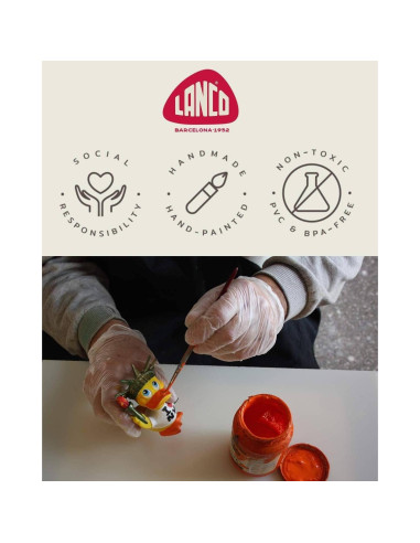 Pato Chirriante Lanco 100% Caucho Natural Ecológico 8cm