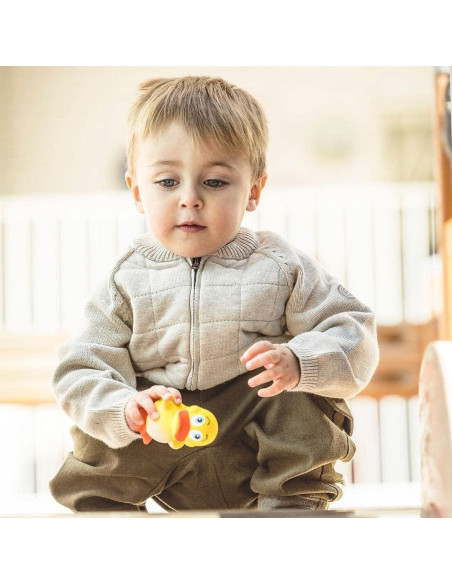 Pato Chirriante Lanco 100% Caucho Natural Ecológico 8cm