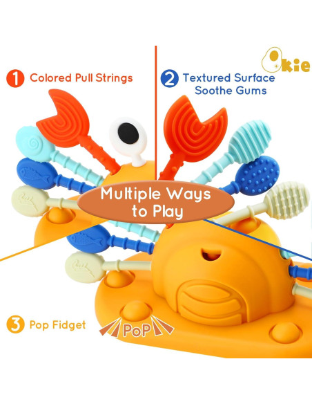 Juguete Montessori Qkie para Bebés 6-12 Meses Silicona