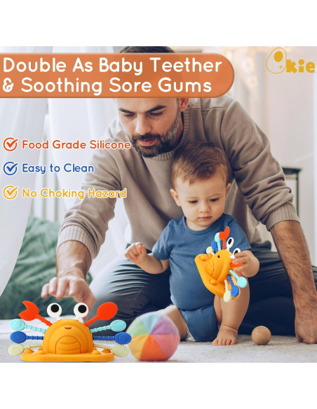 Juguete Montessori Qkie para Bebés 6-12 Meses Silicona