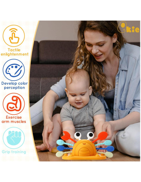 Juguete Montessori Qkie para Bebés 6-12 Meses Silicona