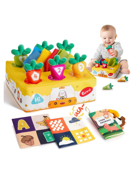 Juguetes Montessori para Bebés 6-12 Meses - Caja de Actividad