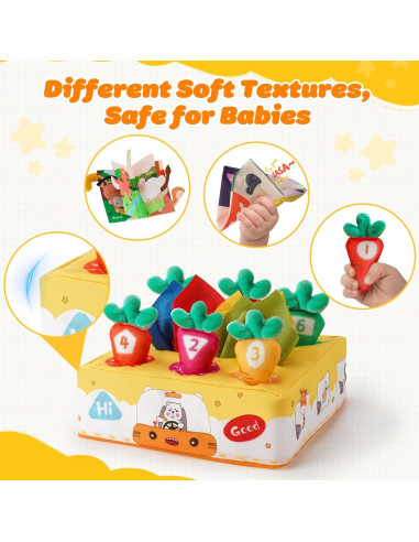 Juguetes Montessori para Bebés 6-12 Meses - Caja de Actividad