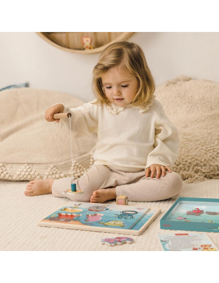 Rompecabezas de pesca de ballena Wilma Bababoo 9 piezas 27.94x22.86cm