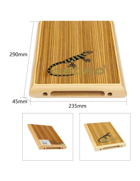 Cajón de Viaje GECKO de Madera Zebra Compacto 1.24 kg