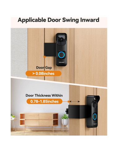 Soporte Anti-Robo para Timbre Blink 1ra Gen - Instalación Sin Perforación - Negro