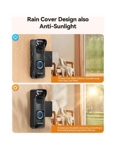 Soporte Anti-Robo para Timbre Blink 1ra Gen - Instalación Sin Perforación - Negro