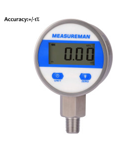 Manómetro Digital Industrial MEASUREMAN 2.5" 0-60psi 1% 2