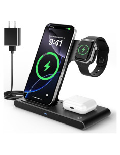Cargador Inalámbrico 3 en 1 SMILE STATION para iPhone y Apple