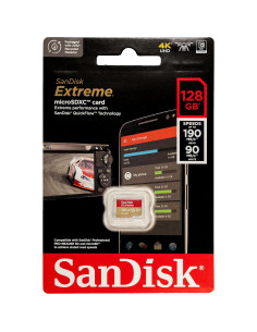 Paquete de 5 Tarjetas Micro SDXC 128GB SanDisk Extreme V30 A2 2