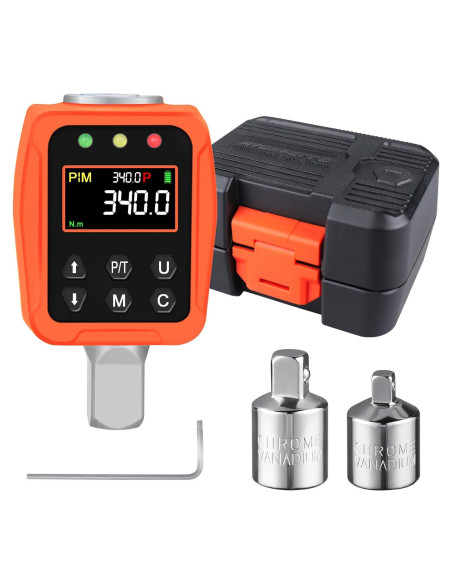 Adaptador de Torque Digital ATsafepro 1/2" 18-340 Nm LCD