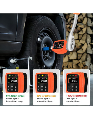 Adaptador de Torque Digital ATsafepro 1/2" 18-340 Nm LCD
