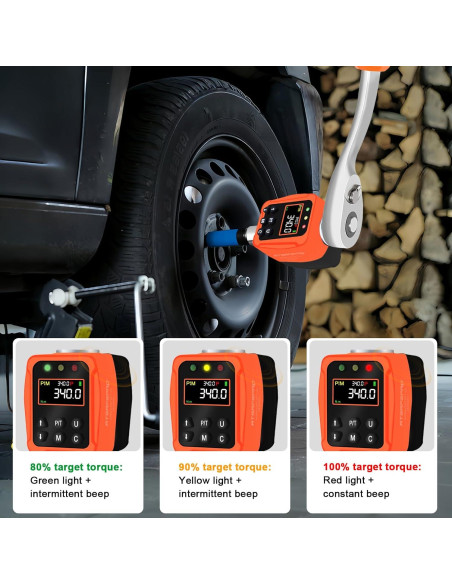 Adaptador de Torque Digital ATsafepro 1/2" 18-340 Nm LCD
