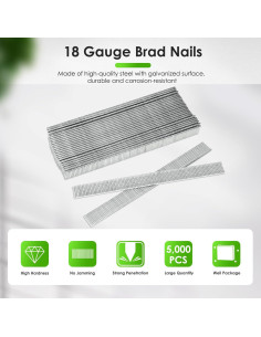 Clavos Brad Galvanizados Kimsing F12 18GA 12mm 5000 Piezas 2
