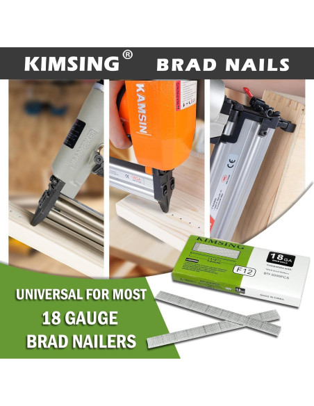 Clavos Brad Galvanizados Kimsing F12 18GA 12mm 5000 Piezas