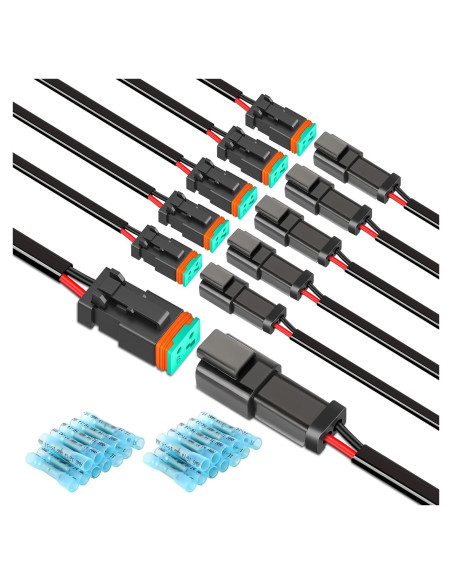 Conectores Eléctricos Nilight 2 Pines DT 16AWG Impermeables