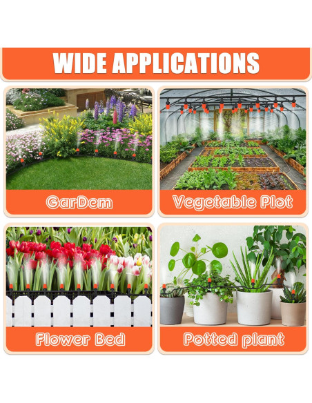 80 Goteadores Micro Spray Ajustables Sumalon para Riego Jardín