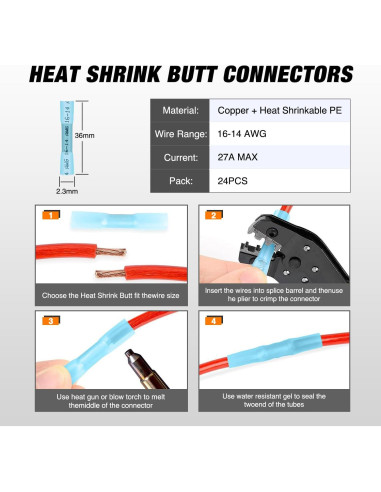 Conectores Eléctricos Nilight 2 Pines DT 16AWG Impermeables