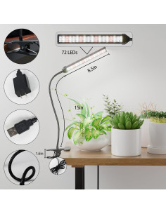 Luz de Crecimiento GooingTop LED 5000K Espectro Completo con Clip 2