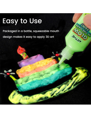 Set de Pintura Acrílica que Brilla en la Oscuridad ARTME 18 Colores 22ml