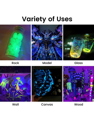 Set de Pintura Acrílica que Brilla en la Oscuridad ARTME 18 Colores 22ml