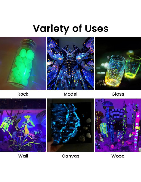 Set de Pintura Acrílica que Brilla en la Oscuridad ARTME 18 Colores 22ml