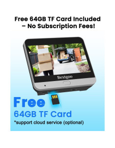 Cámara de Timbre de Puerta Bextgoo 2K con Pantalla 4.3" 2