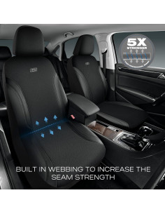 Cubiertas de Asiento Skechers Work Ajuste Universal Negro 2