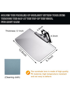 Visera Solar Polarizada Ohleats para Coche 32x14.5cm UV 2