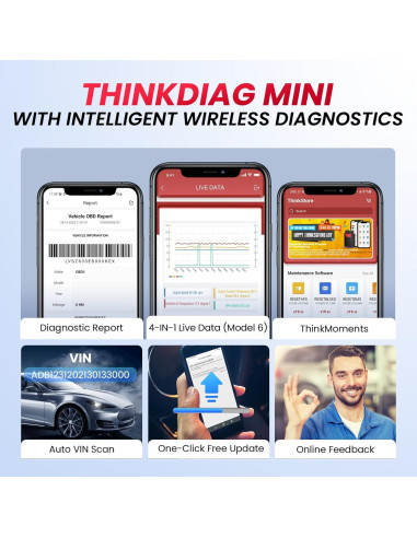 Escáner OBD2 Bluetooth Thinkcar Thinkdiag Mini - Diagnóstico Completo