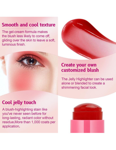 Tinte Jelly Multiusos Lingyun 5.9ml Rosa Claro + Naranja