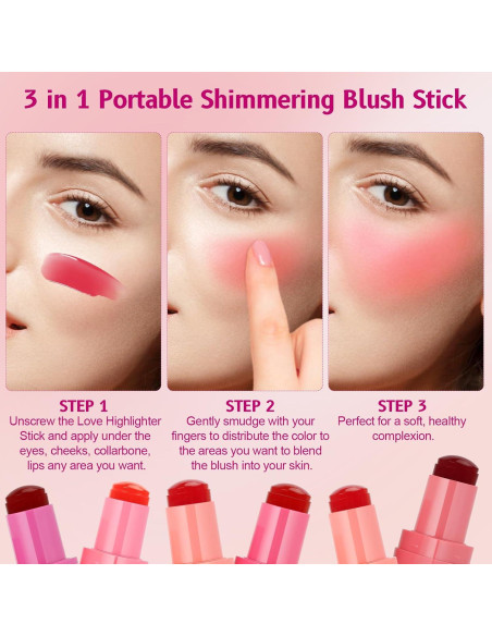 Tinte Jelly Multiusos Lingyun 5.9ml Rosa Claro + Naranja