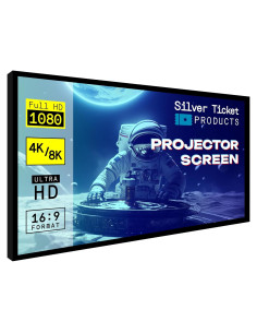 Pantalla de Proyección Silver Ticket 150" 4K 16:9 Marco Fijo