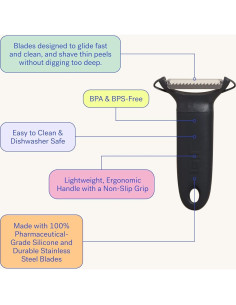 Pelador de Verduras GIR Acero Inoxidable Rojo 19 cm Ergonómico 2
